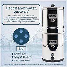 BIG BERKEY (2.25 GAL) WITH 4 FILTERS