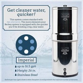 IMPERIAL BERKEY WITH TWO (2) BLACK BERKEY PURIFICATION ELEMENTS