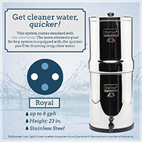 ROYAL BERKEY WITH TWO (2) BLACK BERKEY PURIFICATION ELEMENTS